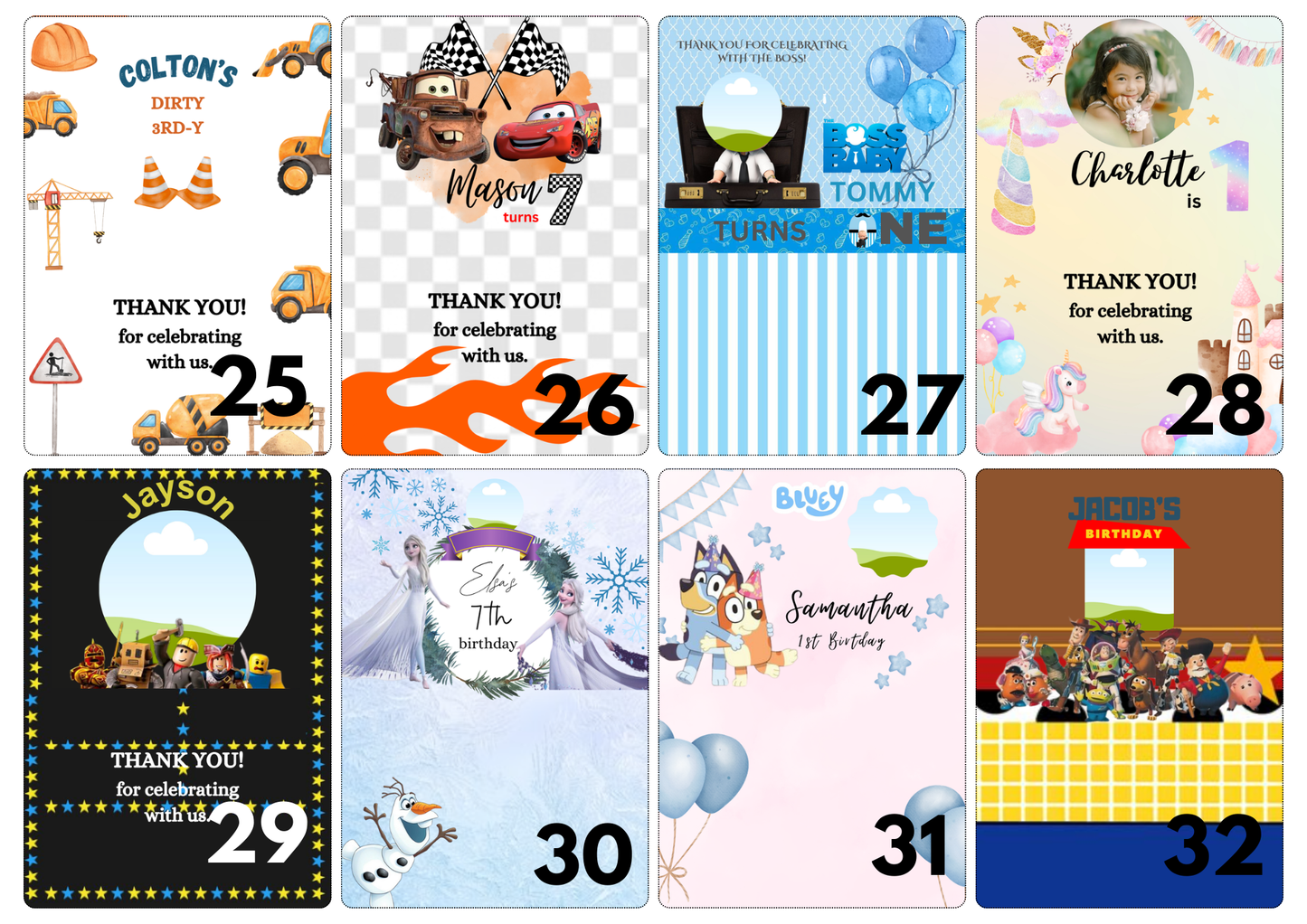 Personalised Mini Magnet Calendar