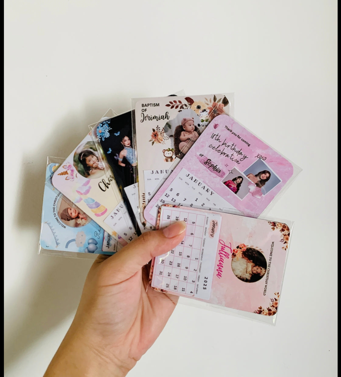 Personalised Mini Magnet Calendar