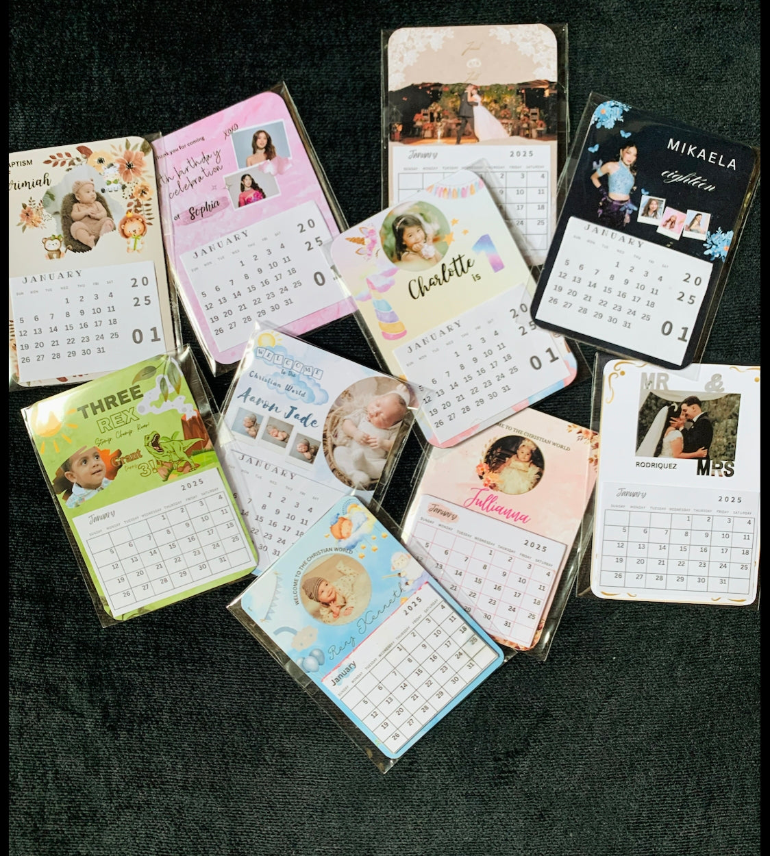 Personalised Mini Magnet Calendar