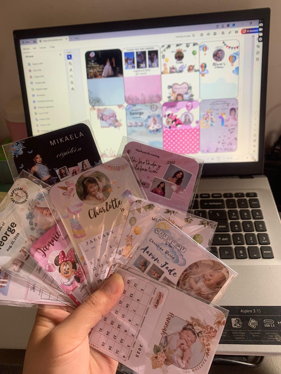 Personalised Mini Magnet Calendar