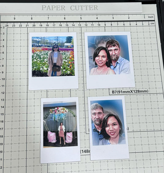 Retro style photo magnets